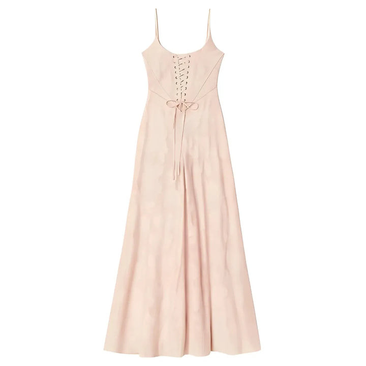 Women's Elegant Stunning Maxi Dress with Corset Back and Floral Pattern
