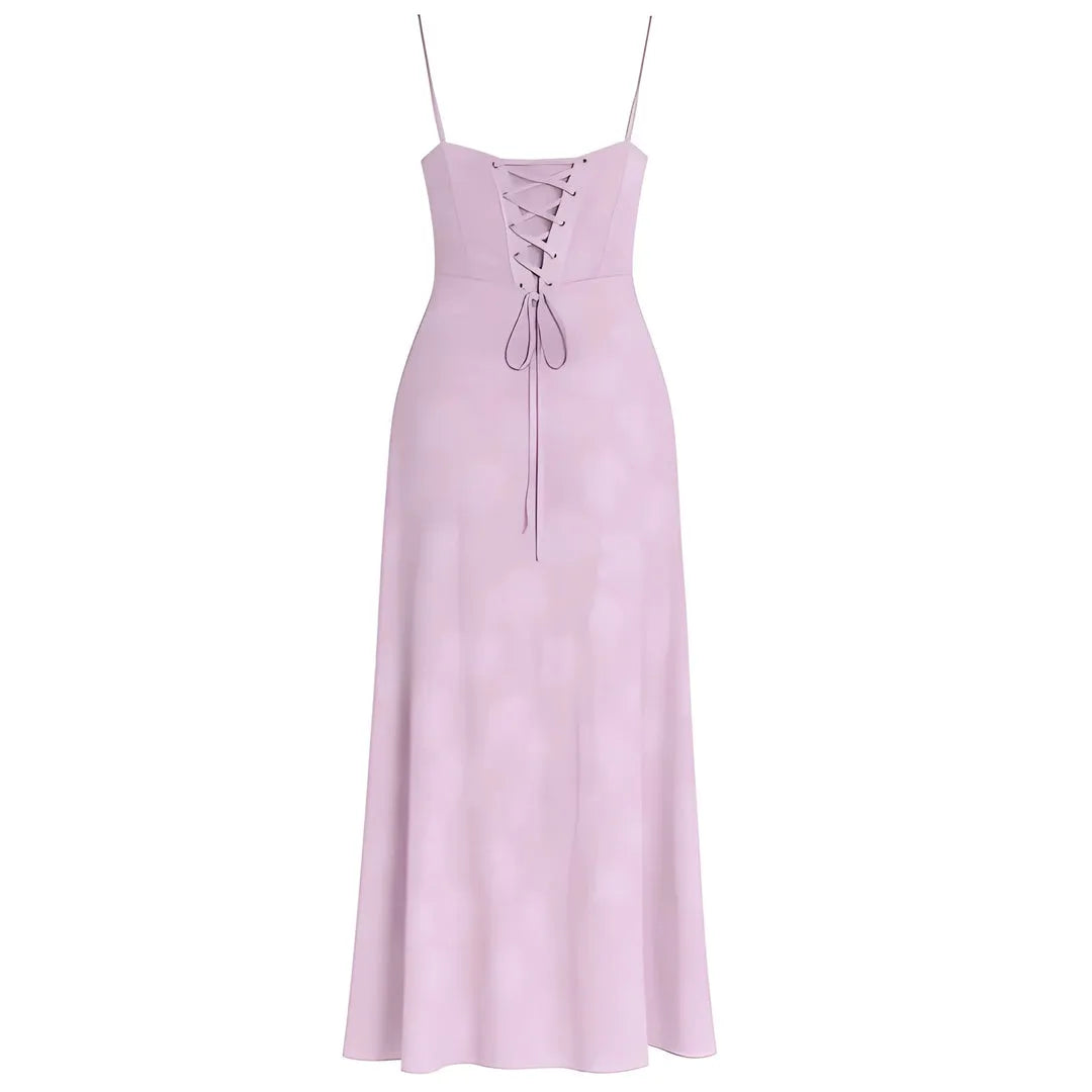 Women's Elegant Stunning Maxi Dress with Corset Back and Floral Pattern