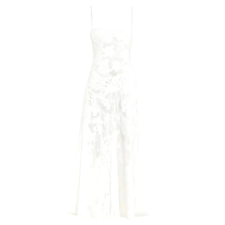 Women's Elegant Stunning Maxi Dress with Corset Back and Floral Pattern