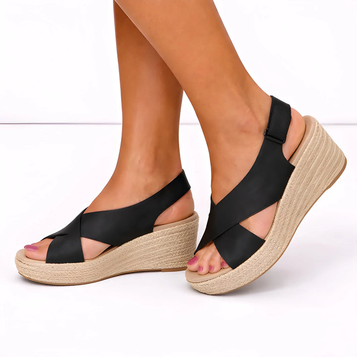 Women's Soft Comfy Platform Sandals with Cushioned Footbed