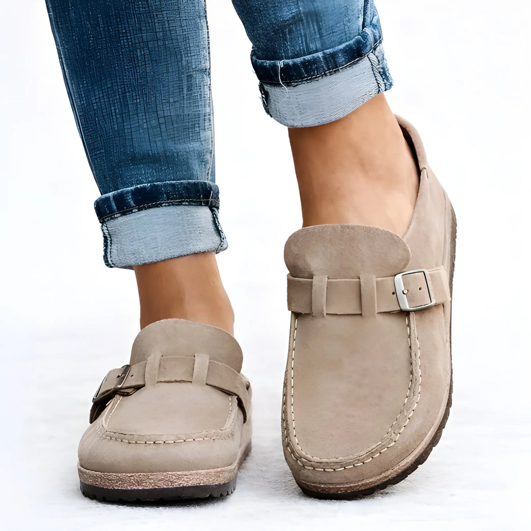 Women's Soft Comfy Loafers with Adjustable Strap