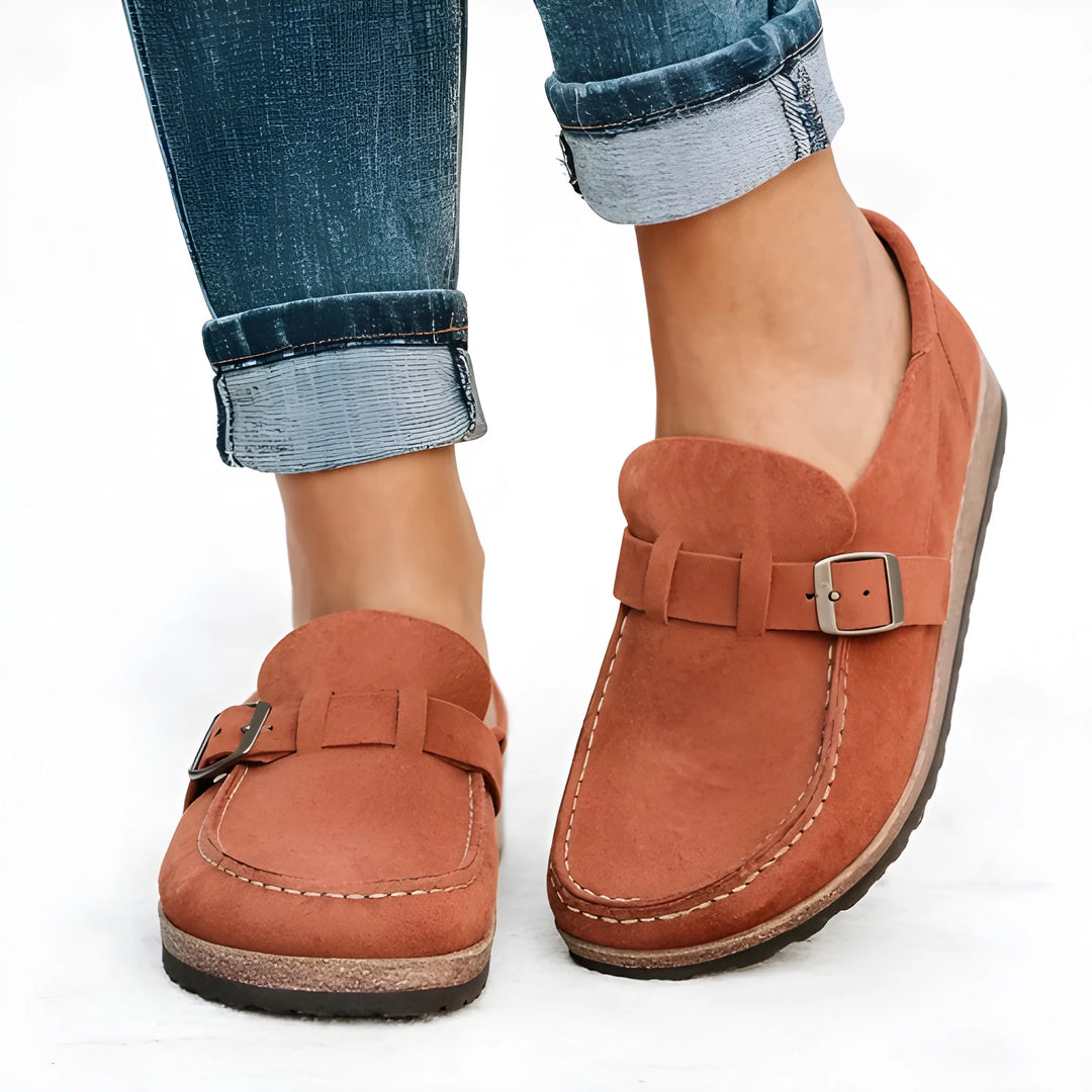 Women's Soft Comfy Loafers with Adjustable Strap