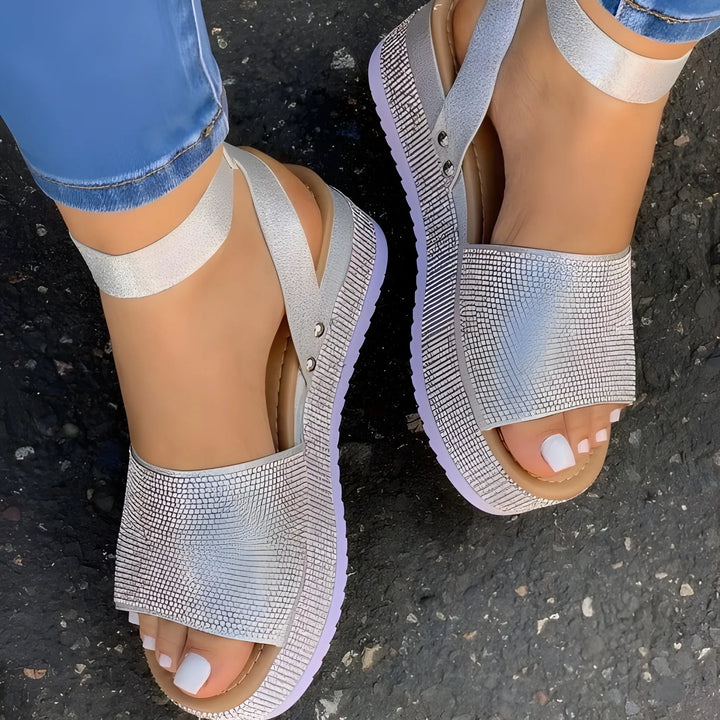 Women's Chunky Comfy Platform Sandals with Adjustable Strap