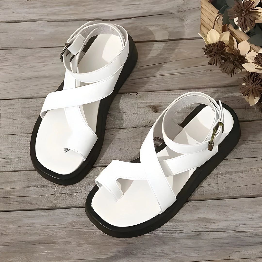 Women's Platform Comfy Sandals with Adjustable Strap