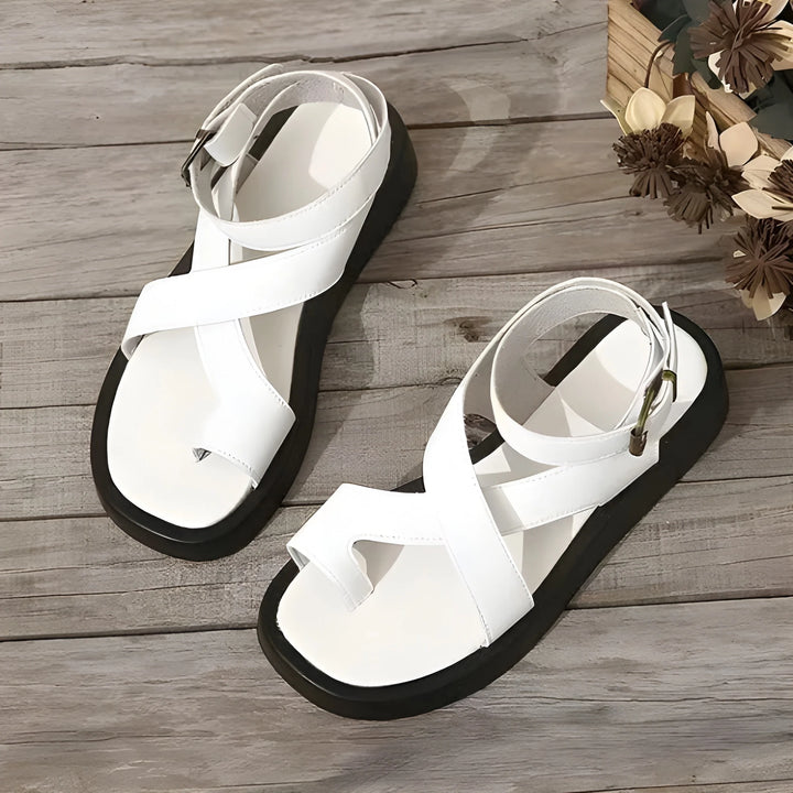 Women's Platform Comfy Sandals with Adjustable Strap