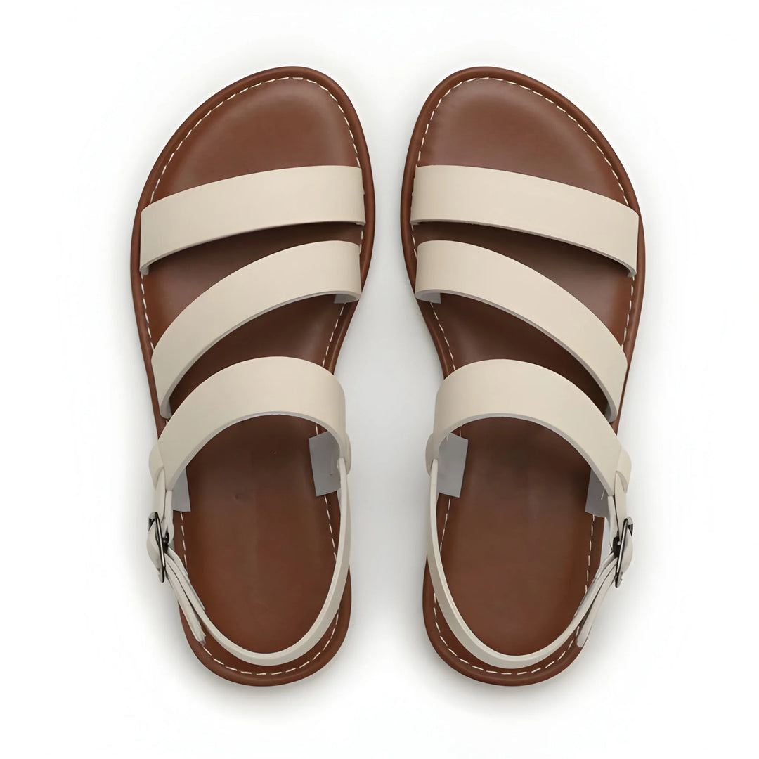 Women's Flat Soft Strappy Sandals with Adjustable Strap