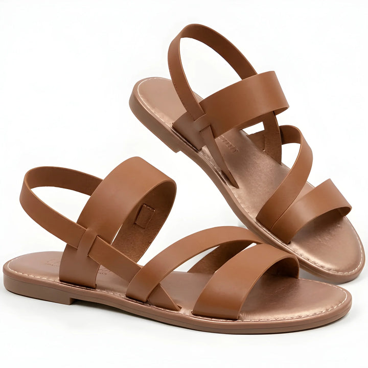 Women's Flat Soft Strappy Sandals with Adjustable Strap