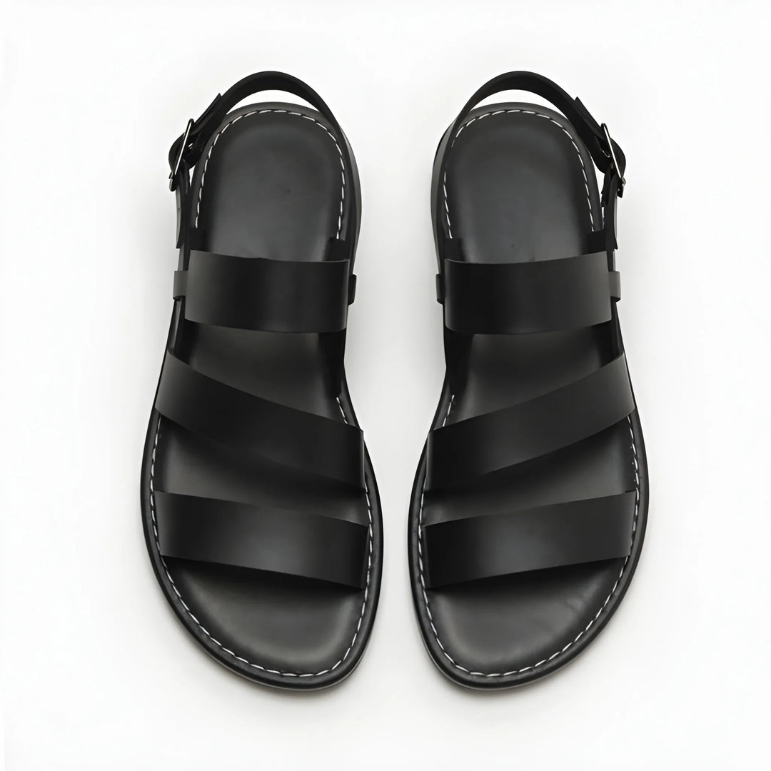 Women's Flat Soft Strappy Sandals with Adjustable Strap