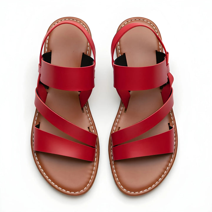 Women's Flat Soft Strappy Sandals with Adjustable Strap