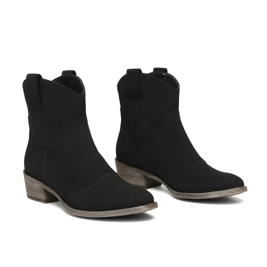 Women's Comfy Soft Cowboy Boots with Side Zip