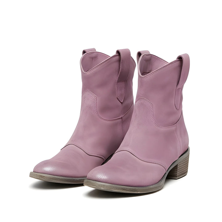 Women's Comfy Soft Cowboy Boots with Side Zip