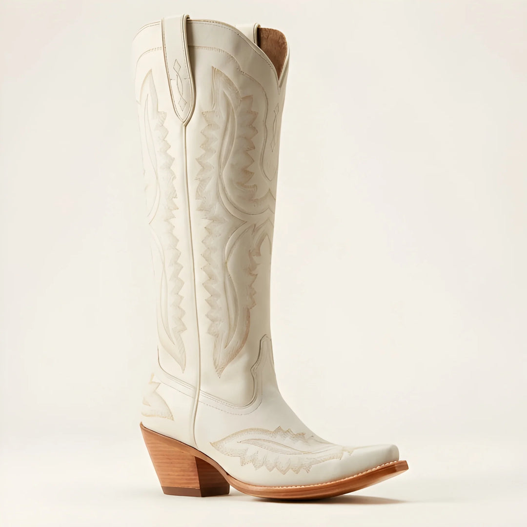 Women's Soft Comfy Cowboy Boots with Block Heels