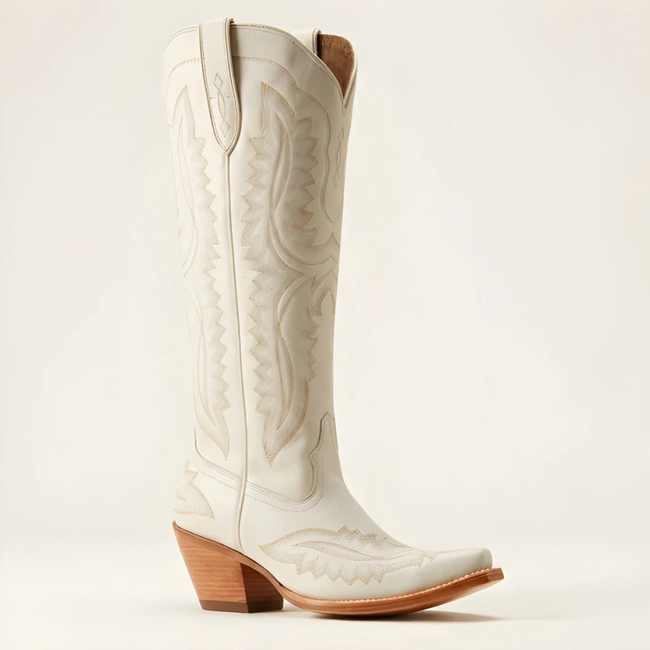 Women's Soft Comfy Cowboy Boots with Block Heels