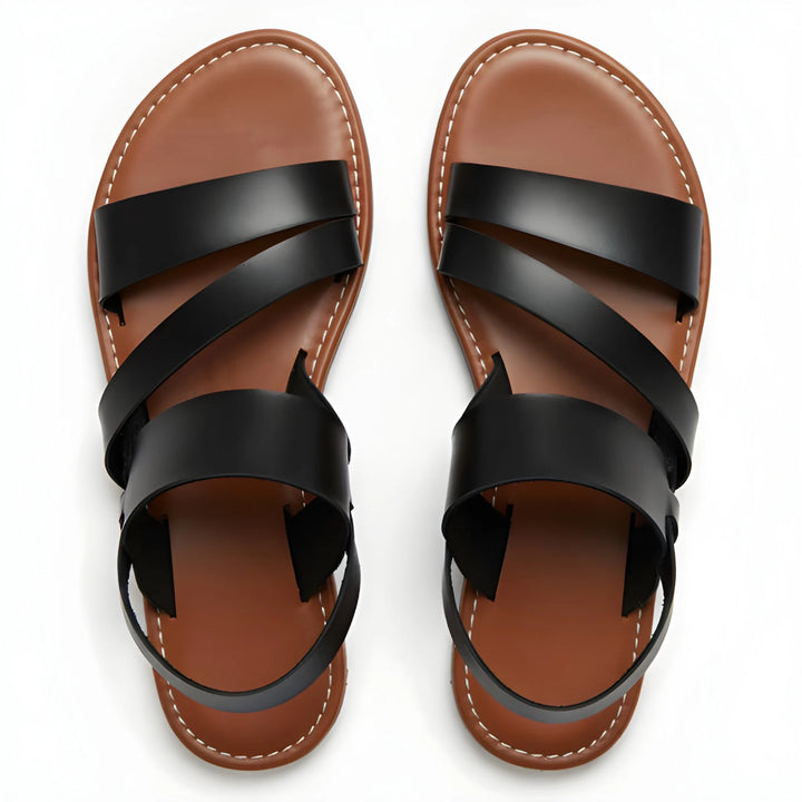 Women's Flat Soft Strappy Sandals with Adjustable Strap